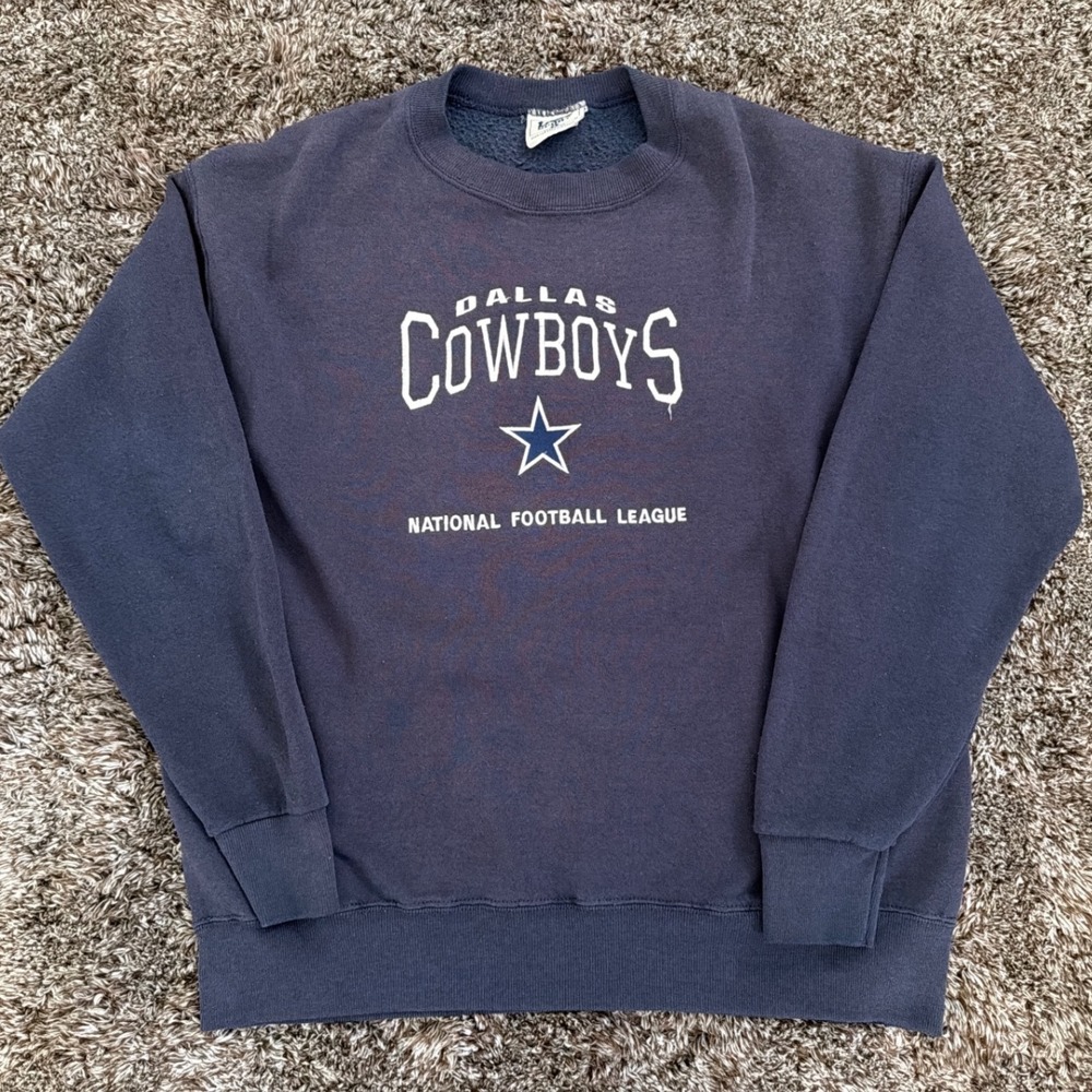 Dallas Cowboys NFL Lee Sport Crewneck Sweatshirt Men's Navy Blue